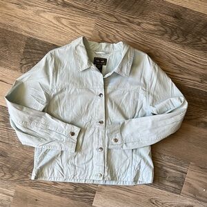 LL Bean Light Blue Women's Jean‎ Jacket women’s size large